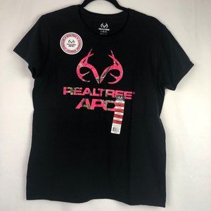 NWT Realtree Womens Sz Large black tshirt
